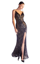 1 of 3 Cinderella Divine CDS404 Dress Black-Gold