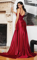 5 of 5 LaDivine CDS418 Dress Burgundy