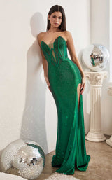 5 of 7 LaDivine CDS419 Dress Emerald