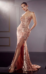 7 of 8 LaDivine CDS421 Dress Rose-Gold