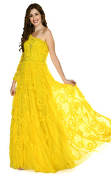 1 of 3 Couture Fashion by FG CF19200132 Dress Yellow