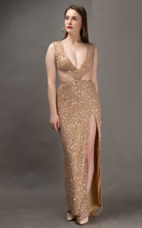 4 of 4 Couture Fashion by FG CF19200134 Dress Gold