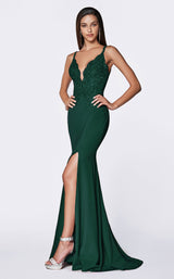 3 of 7 Cinderella Divine CF319 Dress Hunter-Green