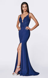 4 of 7 Cinderella Divine CF319 Dress Navy