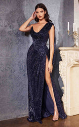 1 of 6 Cinderella Divine CH162 Dress Navy