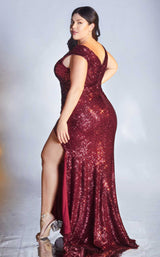 4 of 4 Cinderella Divine CH198C Dress Burgundy