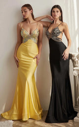 1 of 2 LaDivine CM330 Dress Black and Yellow