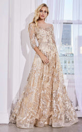 1 of 2 Cinderella Divine CR855 Dress Champagne-Gold