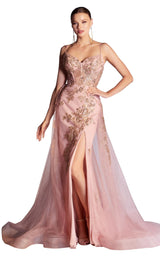 1 of 2 Cinderella Divine CR857 Dress Rose-Gold