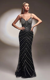 1 of 3 LaDivine CR866 Dress Black