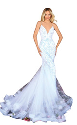 1 of 4 Clarisse 800227 Dress Iridescent-White