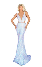 1 of 4 Clarisse 800229 Dress Iridescent-Nude