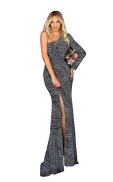 1 of 4 Clarisse 800277 Dress Silver-Black