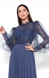 4 of 6 Zeena Zaki FW202103 Dress Navy