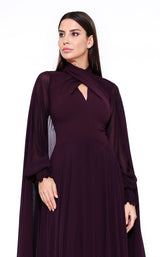 4 of 6 Zeena Zaki FW202113 Dress Dark-Purple