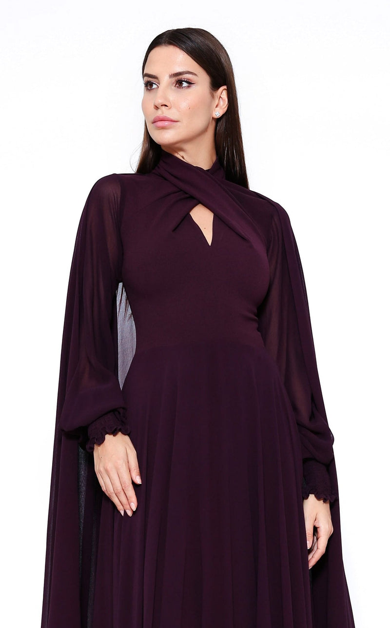 Zeena Zaki FW202113 Dress Dark-Purple