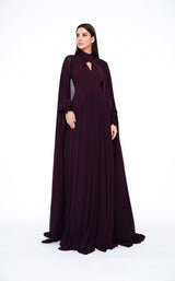 1 of 6 Zeena Zaki FW202113 Dress Dark-Purple