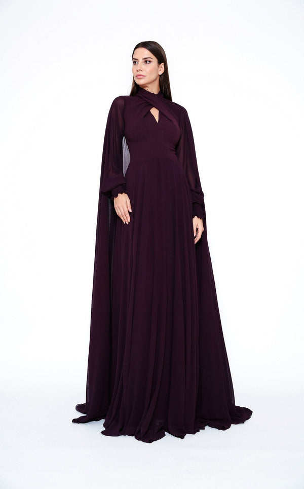 Zeena Zaki FW202113 Dress Dark-Purple