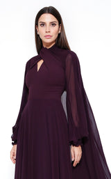 5 of 6 Zeena Zaki FW202113 Dress Dark-Purple