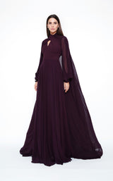 2 of 6 Zeena Zaki FW202113 Dress Dark-Purple