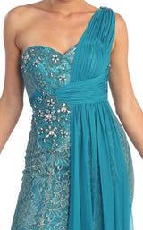 5 of 5 Elizabeth K GL1000 Dress Teal