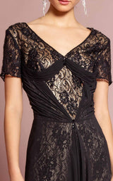 5 of 8 Elizabeth K GL1081 Dress Black-Gold