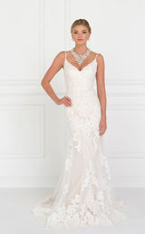 1 of 3 GLS by Gloria GL1515 Dress Ivory-Champagne