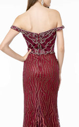 6 of 6 GLS by Gloria GL1818 Dress Wine