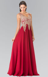 2 of 20 Elizabeth K GL2311 Dress Burgundy