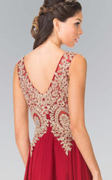 19 of 20 Elizabeth K GL2311 Dress Burgundy