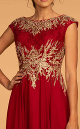 9 of 16 Elizabeth K GL2519 Dress Burgundy