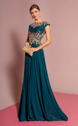 4 of 16 Elizabeth K GL2519 Dress Teal