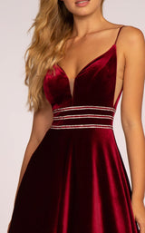 5 of 8 Elizabeth K GL2584 Dress Burgundy