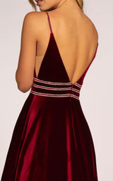 7 of 8 Elizabeth K GL2584 Dress Burgundy