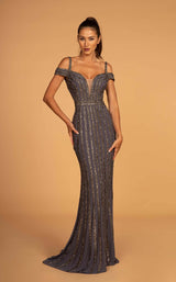 1 of 4 GLS by Gloria GL2629 Dress Charcoal