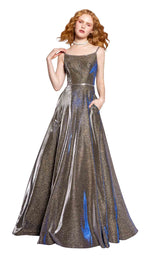 1 of 4 Elizabeth K GL2673 Dress Gold