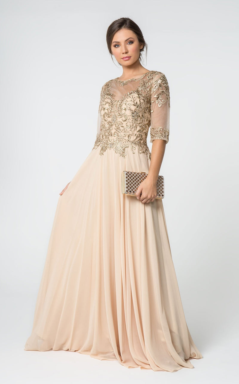 Elizabeth K GL2812 Dress Champagne