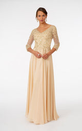 1 of 4 Elizabeth K GL2925 Dress Champagne