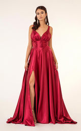 1 of 25 Elizabeth K GL2963 Dress Burgundy