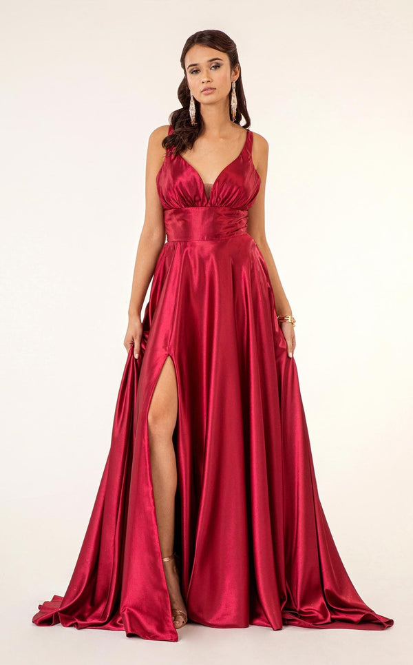 Elizabeth K GL2963 Dress Burgundy