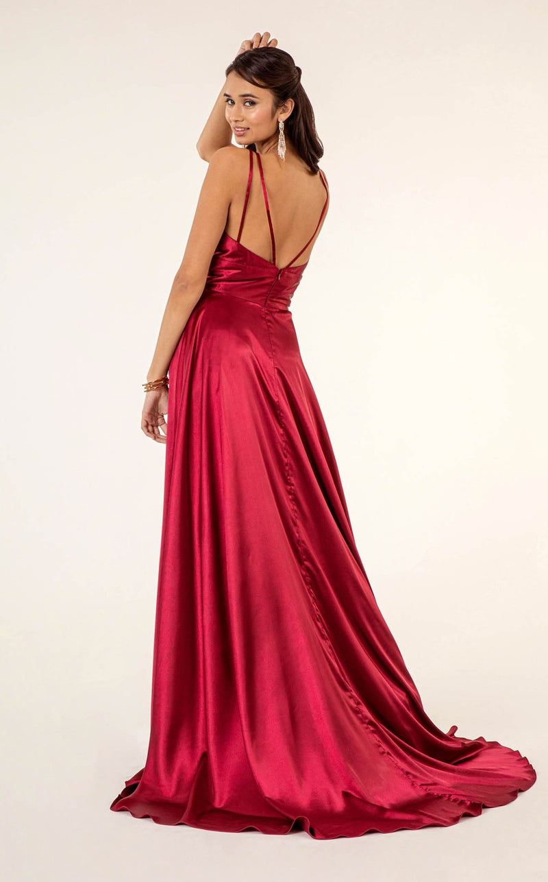 Elizabeth K GL2963 Dress Burgundy