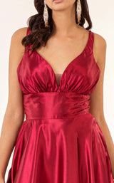 14 of 25 Elizabeth K GL2963 Dress Burgundy