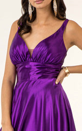 15 of 25 Elizabeth K GL2963 Dress Eggplant