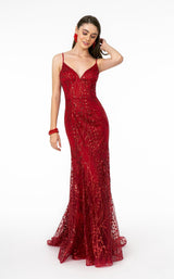 2 of 10 Elizabeth K GL2965 Dress Burgundy