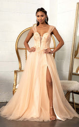 1 of 8 GLS by Gloria GL3007 Dress Champagne