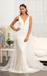 1 of 4 GLS by Gloria GL3014 Dress Ivory-Champagne