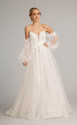 1 of 8 GLS by Gloria GL3015 Dress Off-White