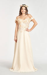 2 of 26 Elizabeth K GL3018 Dress Champagne