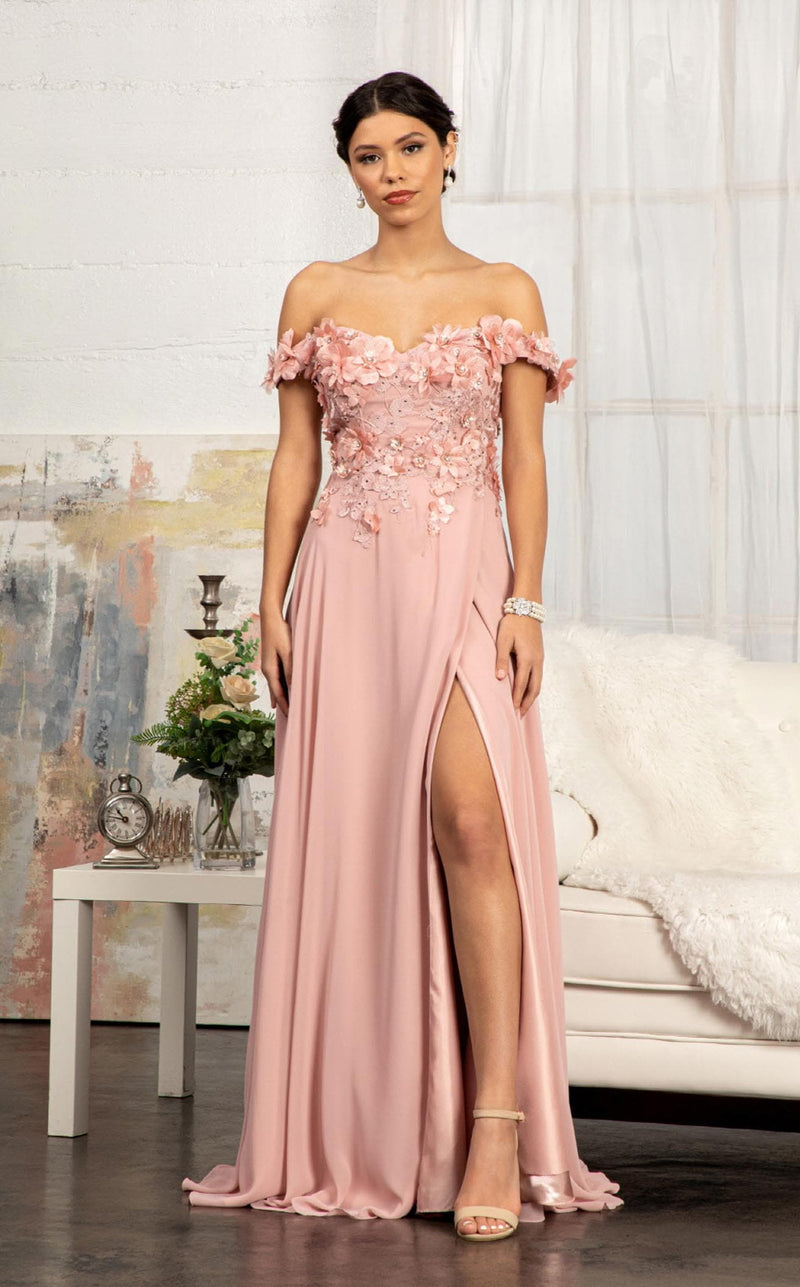 Elizabeth K GL3018 Dress Dark-Rose