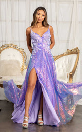 1 of 8 GLS by Gloria GL3027 Dress Purple